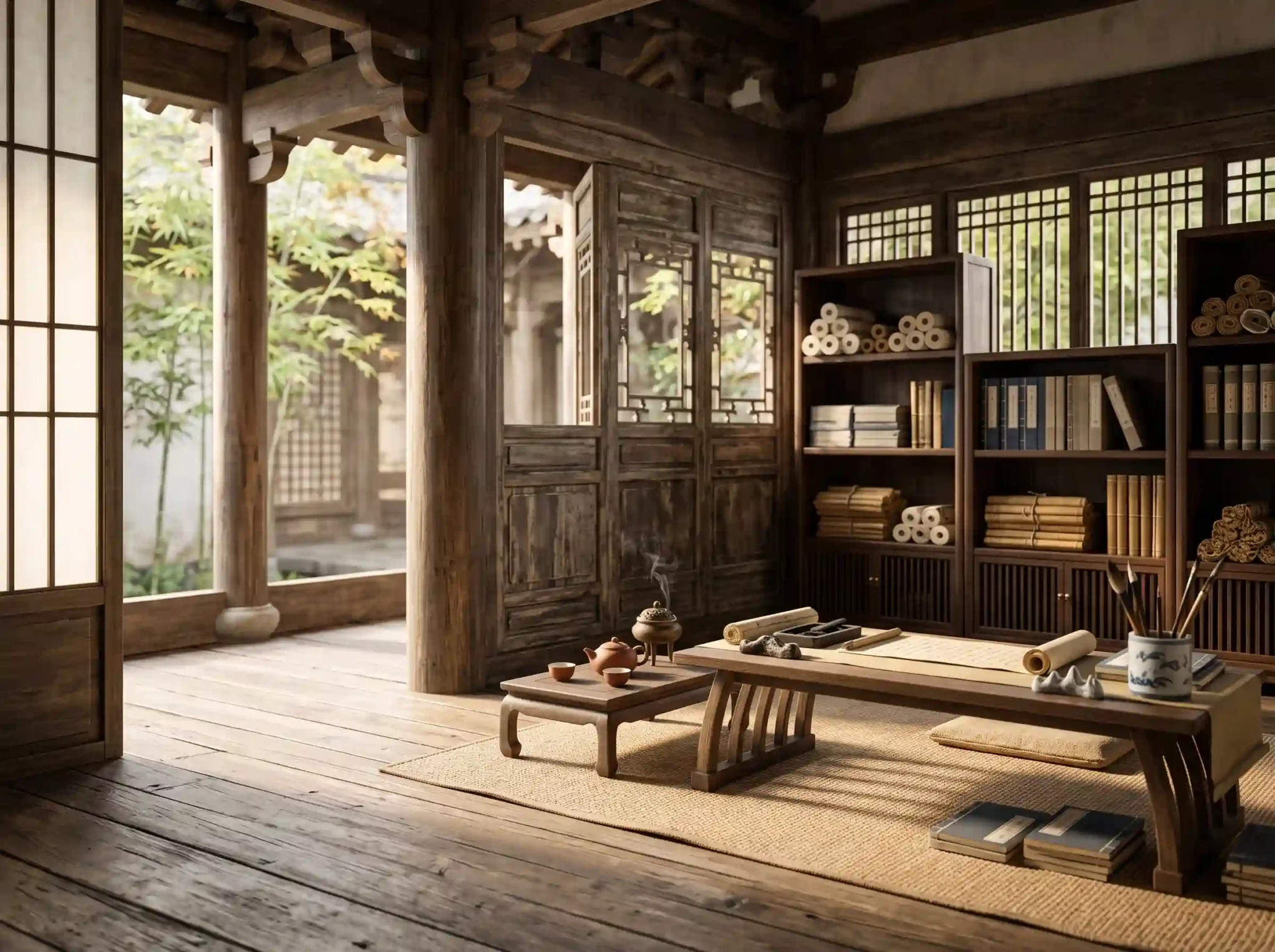 ChiDestiny brand vision showcasing a peaceful Chinese scholar garden and contemplative lifestyle