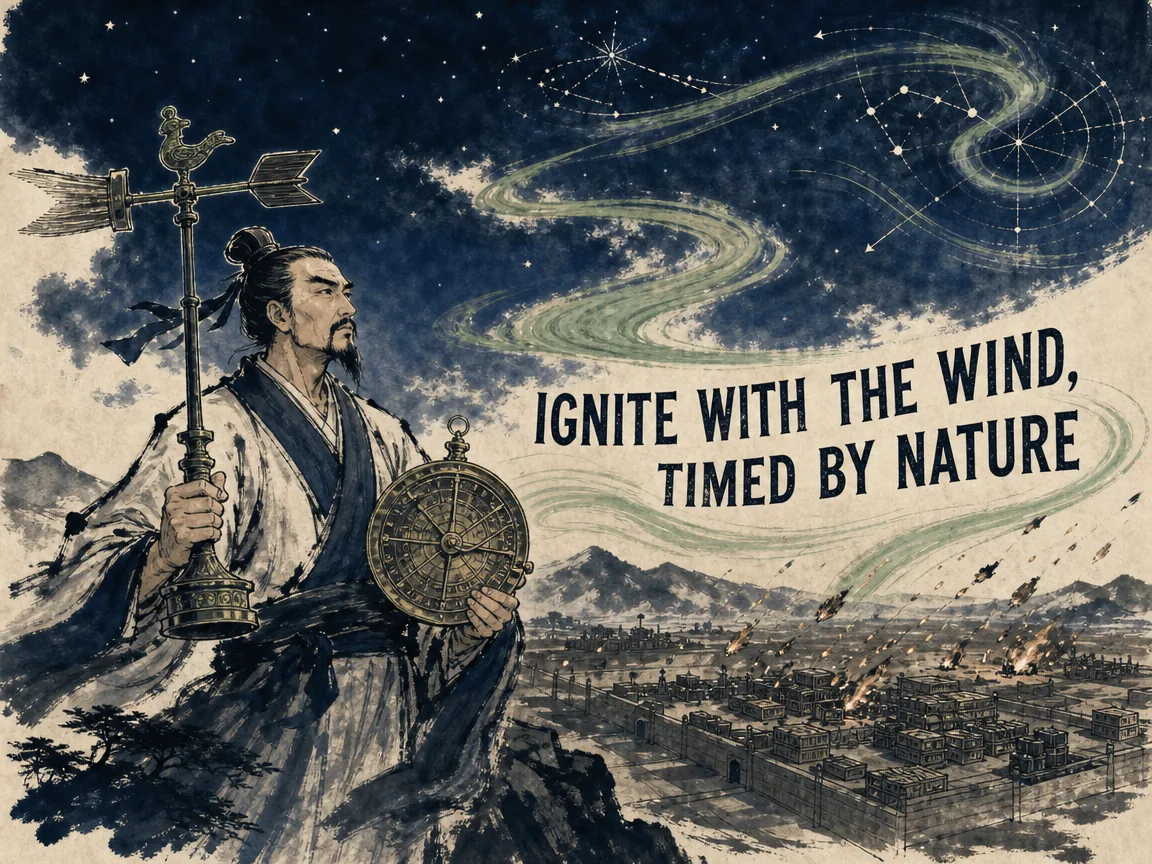 a fiery red-faced king with smoke billowing from his helmet being gently offered a cool bowl of soothing lotus tea by a placid wise counselor, preventing an emotional impulsive war declaration, deep Prussian blue regal court robes in contemporary literati Chinese ink cartoon style with Prussian blue ink wash, sage green accents, and Xuan paper negative space, illustrating clarity over anger, embodying 暴怒的君王正拍桌欲拔剑宣战，智囊丞相端上一盏清凉荷叶露茶温和相劝，案头'慎战'二字古篆字画静静悬挂，彰显最高理智 on ChiDestiny
