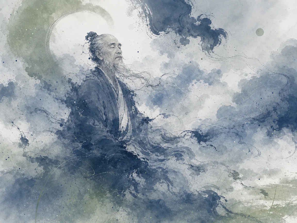 Gentleman walking unassumingly along crowded city street with joyful inner peace completely unnoticed in literati ink sketch capturing quiet dignity among crowds, illustrating the deep liberation of not needing to prove one's worth to anyone on ChiDestiny