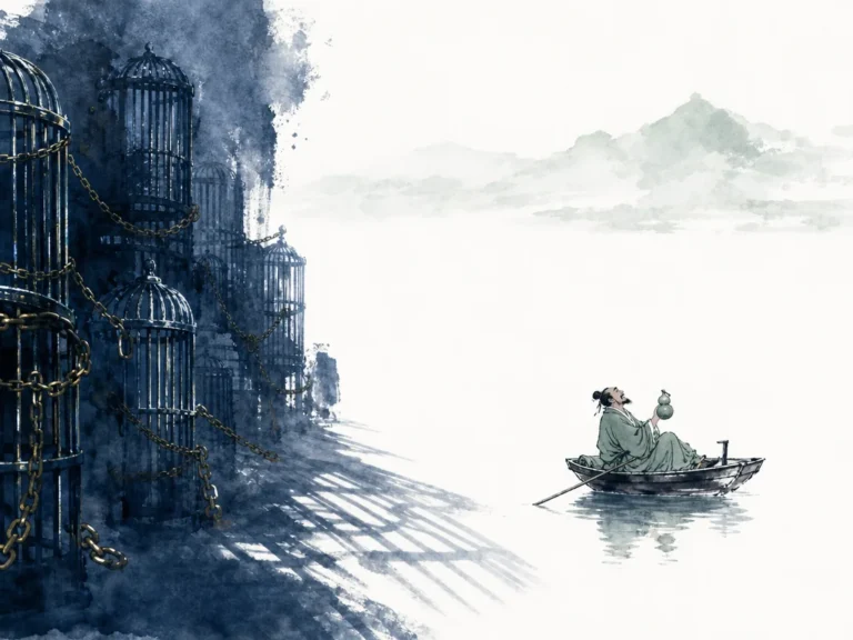 Wild falcon soaring high above distant walled city towers and institutional gates in sweeping dramatic ink wash painting with soaring perspective, illustrating maintaining personal autonomy without letting institutions dictate soul worth on ChiDestiny